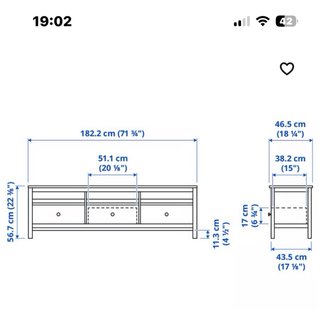 Mueble TV Ikea Hemnes Blanco