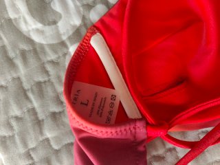 Top bikini Attina degradado rojo y morado