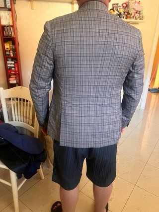 Giacca uomo a quadri grigio