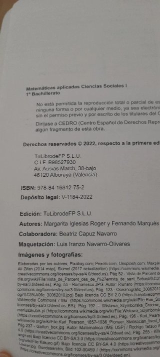 MATEMÁTICAS APLICADAS A LAS CIENCIAS SOCIALES I