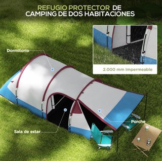 Tienda de campaña 2 habitaciones