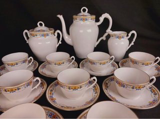 Juego de té de porcelana de Limoges