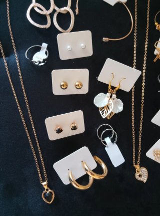 Set gioielli Cuore Nero e Oro