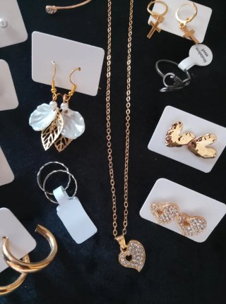 Set gioielli Cuore Nero e Oro