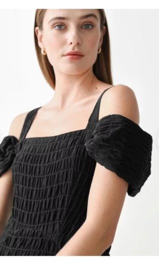 Vestido Seda Rejina Pyo & Other Stories Negro