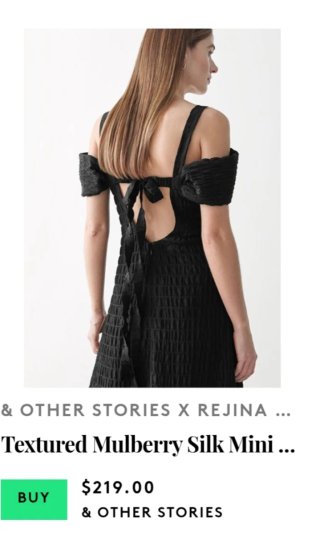 Vestido Seda Rejina Pyo & Other Stories Negro