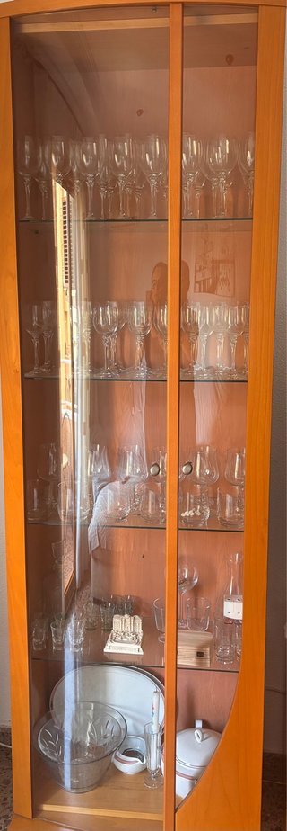 Vitrina expositora madera y cristal