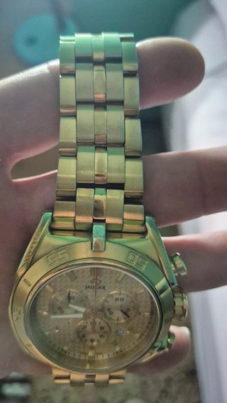 Reloj Jaguar Dorado Cronógrafo