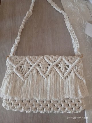 Bolso Macramé Beige