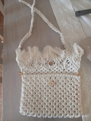 Bolso Macramé Beige
