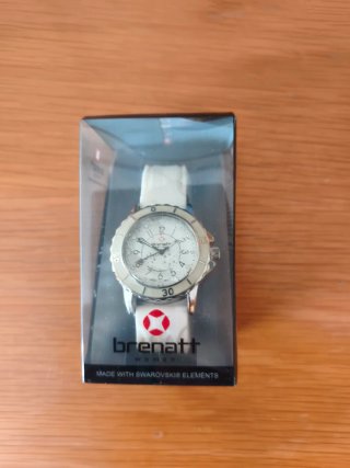 Reloj Brenatt Mujer Blanco y Plateado