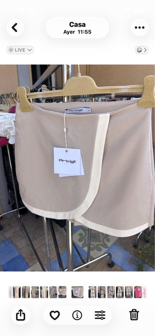 Falda Pantalón Artigli Talla 38 Crema