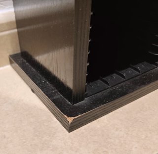 Mueble para CDs de madera negro
