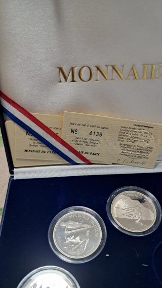 Francia 100 Francos 1989-1991 (9 monedas)JJOO-1992