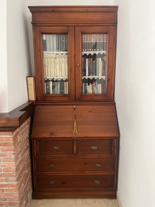 Vitrina Escritorio Madera Cristal