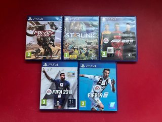 Lote 5 Giochi PS4: FIFA, MX ATV, Starlink, F1