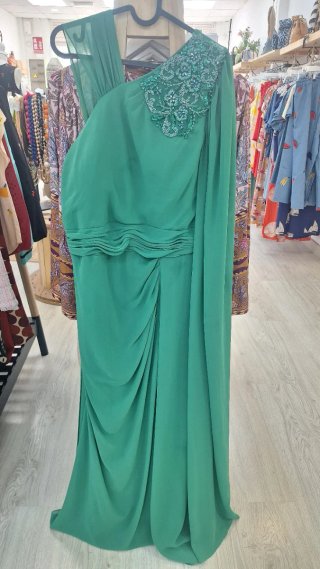 Vestido de fiesta largo verde 48