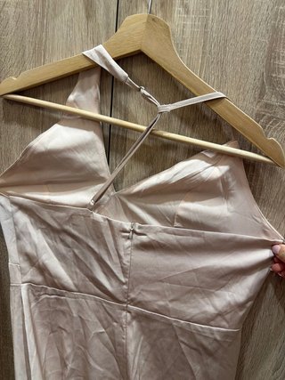 Vestido largo beige