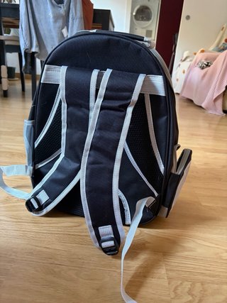 Mochila Transportín Gato Transparente Gris