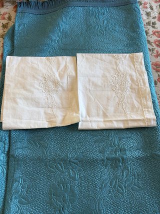 Lenzuola matrimoniali vintage ricamate