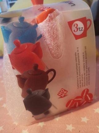 Cafetera italiana naranja de porcelana