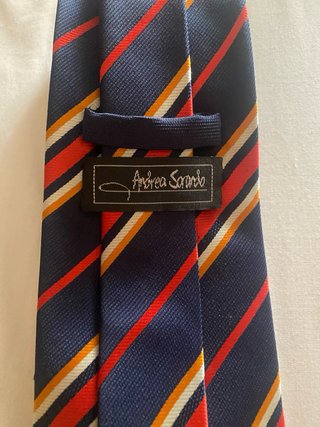 Corbata caballero rayas azul marino