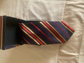 Corbata caballero rayas azul marino