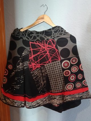 Falda corta verano vintage estampada