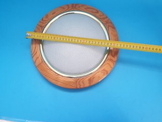 plafoniera da muro parete in legno. Made in Italy.