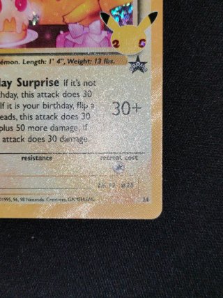 Pokémon Card Pikachu Birthday 24 Celebrations Eng