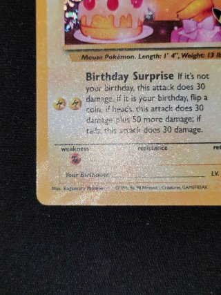 Pokémon Card Pikachu Birthday 24 Celebrations Eng