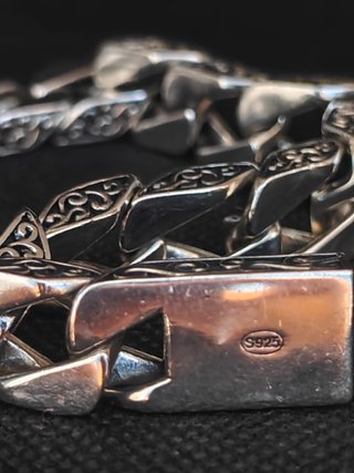 Pulsera plata 925 barbada tribal. 051-03-00623