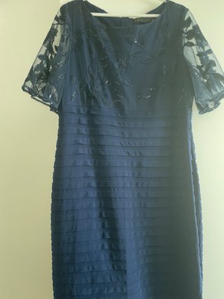 Vestido elegante azul Corte Inglés Talla XL