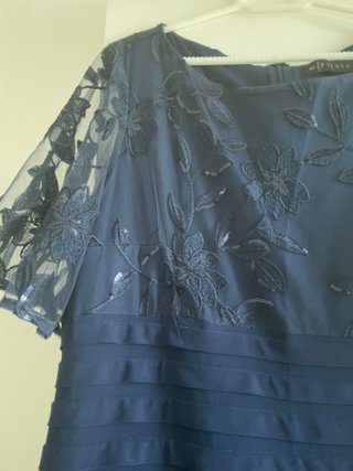 Vestido elegante azul Corte Inglés Talla XL