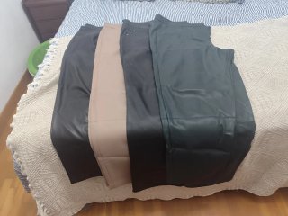 Lote 4 pantalones polipiel