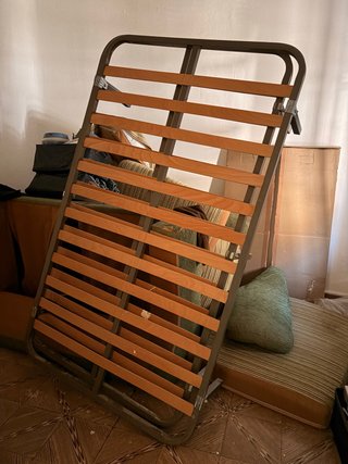 Somier 105cm Metal y Madera