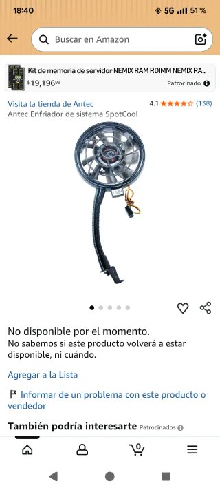 Ventilador Antec para Placa / RAM