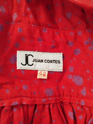 Vestido de verano rojo con estampado