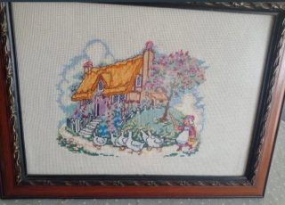 3 Cuadros Punto de Cruz Decorativos