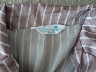 Pijama corto Primark mariposa y rayas Talla XS
