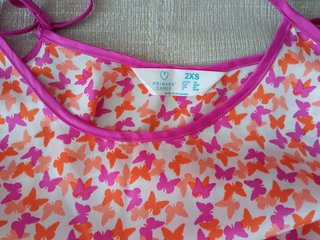 Pijama corto Primark mariposa y rayas Talla XS