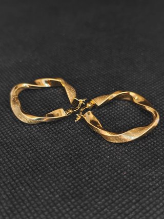 Pendientes plata 925 aros baño oro.051-04-00624