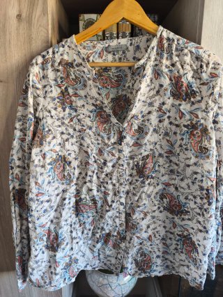 TOP. Blusa Estampada Multicolor Talla XXL