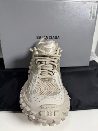 Balenciaga Defender Beige/Plata Talla 39