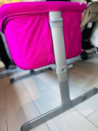 Cuna de viaje rosa