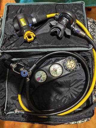 Regulador buceo completo con consola y 2 boquillas