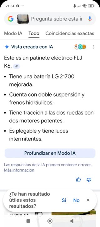 Patinete Eléctrico Negro FLJ K6