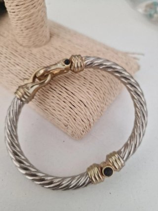 Pulsera Acero Diseño Torcido