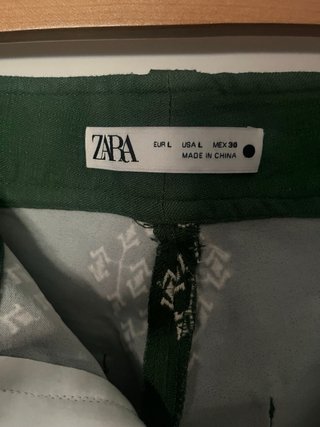 Pantalón Zara Verde Talla L