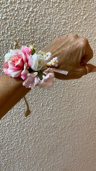 Pulsera decoración boda flores
